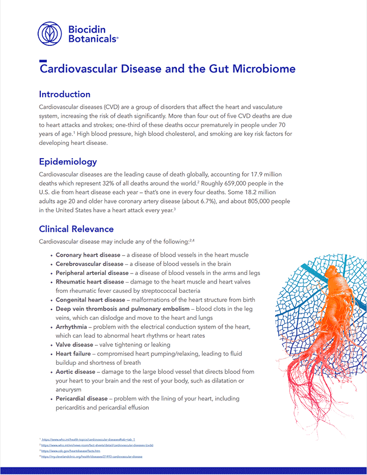 Cardiovascular Disease and the Gut Microbiome – Biocidin Botanicals