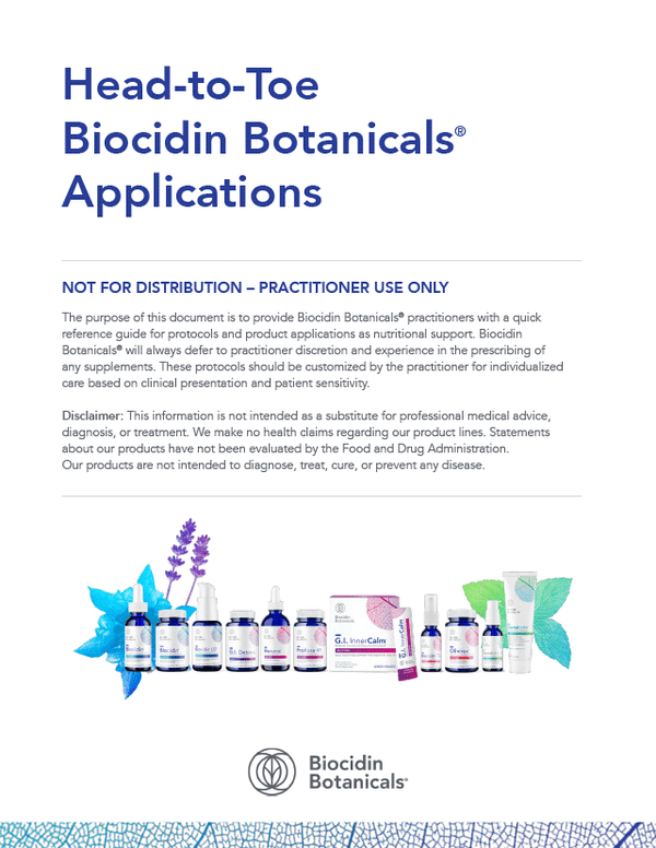 Head-to-Toe Biocidin Botanicals® Applications