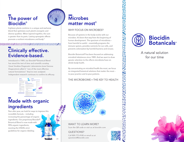 Biocidin Botanicals® Tri-fold Brochure