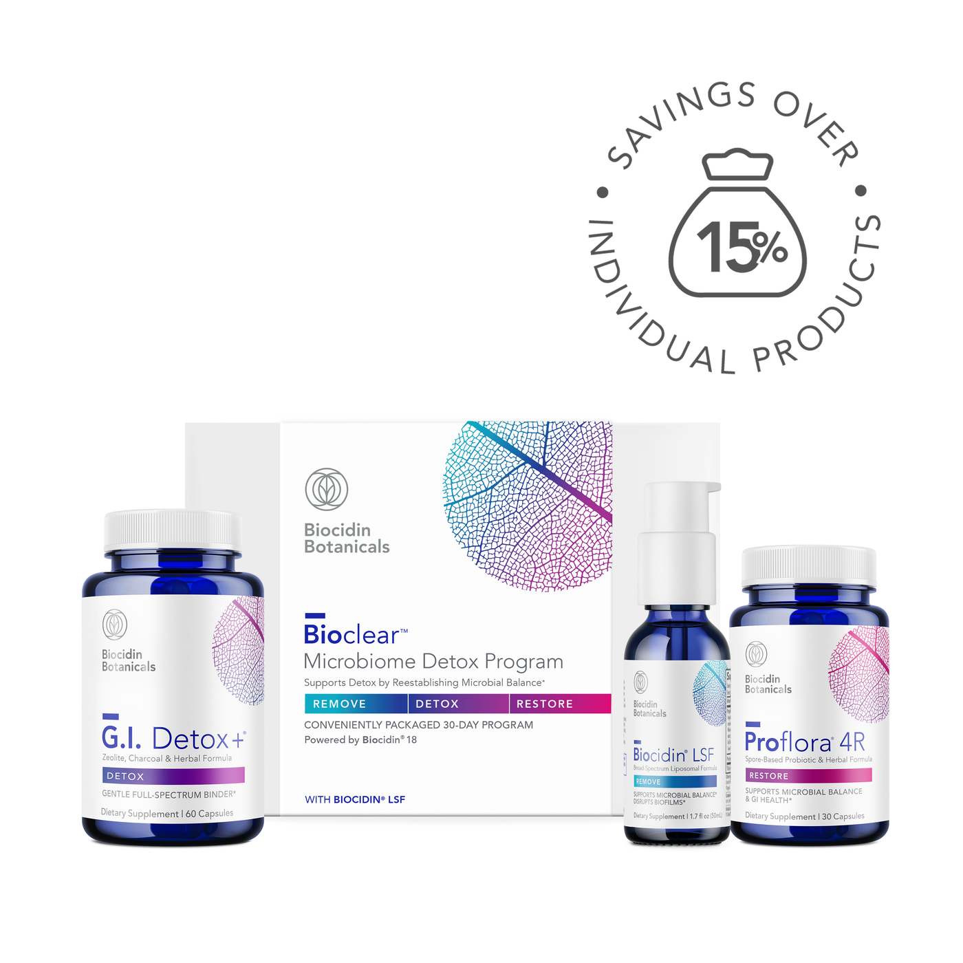 Bioclear® Microbiome Detox Program with Biocidin® LSF