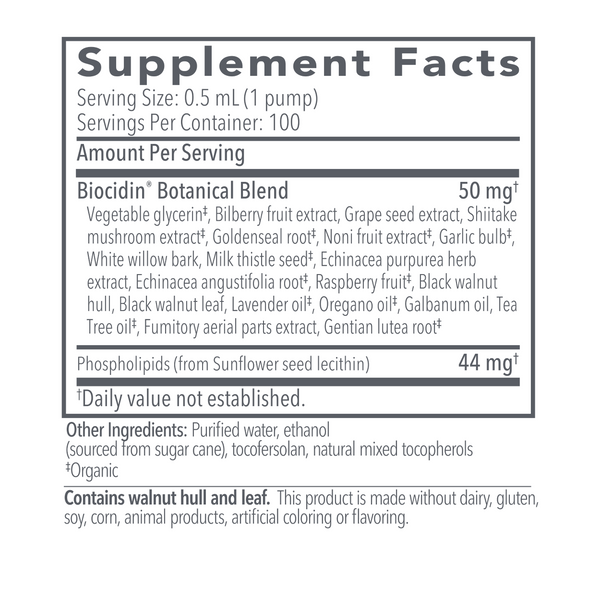 Biocidin LSF Supplement Facts