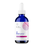 Biotonic® by Biocidin Botanicals — daily adaptogenic elixir in a blue dropper bottle formulated to support digestion, vitality, and overall wellness.